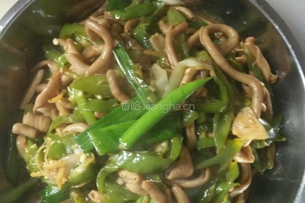 青椒炒鸭肠的做法图解8