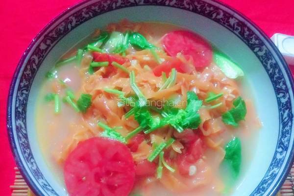 鸿运当头（番茄青菜面)的做法图解9
