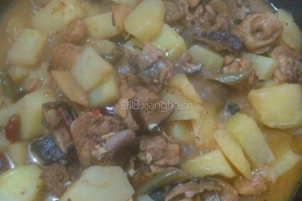 香菇土豆炖鸡块的做法图解9