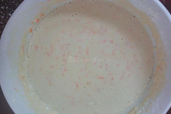 胡萝卜丝鸡蛋饼的做法图解5