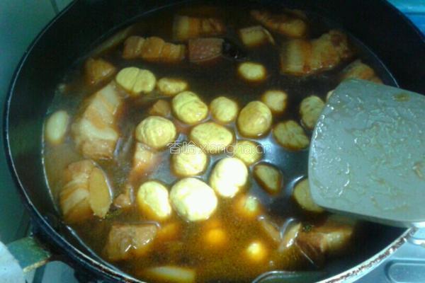 板栗红烧肉的做法图解9