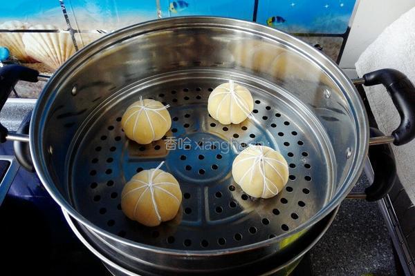 南瓜豆沙包的做法图解13