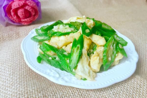 秋葵炒鸡蛋的做法图解9