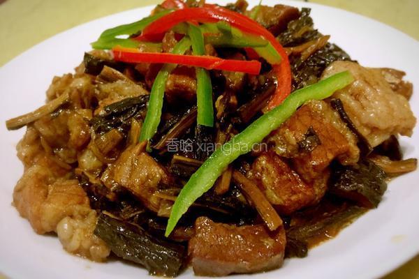 菜干焖猪肉的做法图解3
