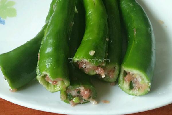 肉末虎皮青椒的做法图解4
