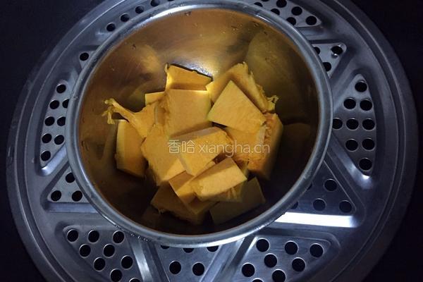 南瓜豆沙饼的做法图解2