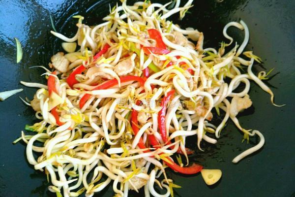 家常炒豆芽的做法图解9