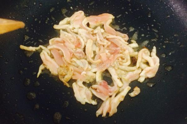 茭白炒肉丝的做法图解4