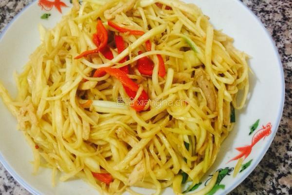 茭白炒肉丝的做法图解8