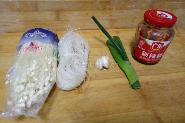 凉拌粉丝金针菇的做法图解1