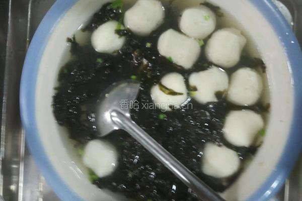 紫菜鱼丸汤的做法图解8