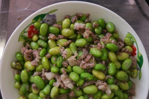 毛豆炒肉末的做法图解5