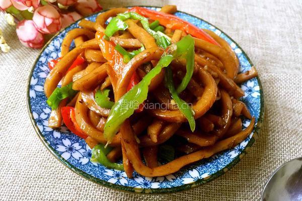 青椒炒油豆腐丝的做法图解7