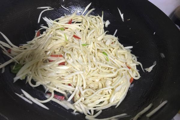 清炒茭白丝的做法图解4