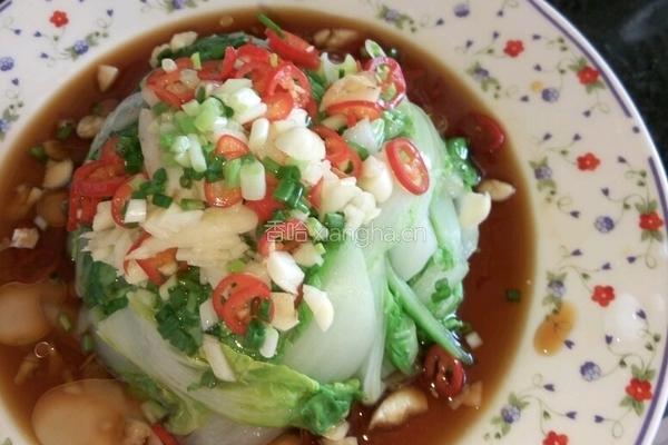 蒜浇白菜的做法图解3