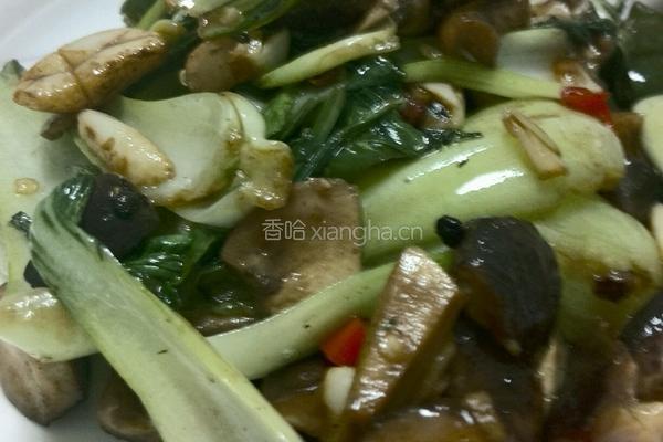 香菇油菜的做法图解4