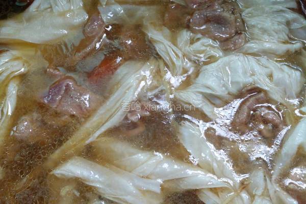豆皮西红柿肉片汤的做法图解11
