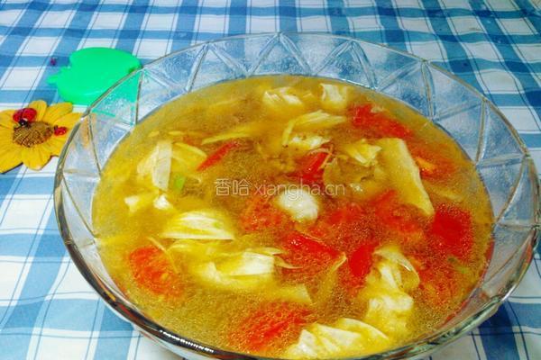 豆皮西红柿肉片汤的做法图解13