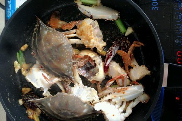 香葱炒蟹的做法图解5