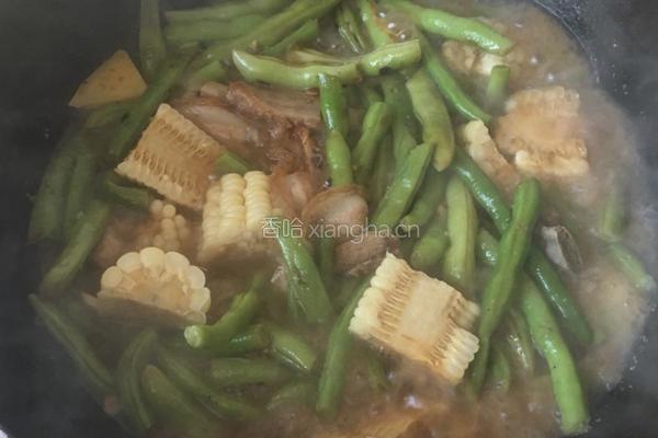 豆角炖排骨的做法图解15