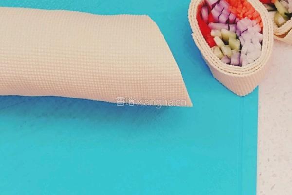 干豆腐蔬菜卷的做法图解5