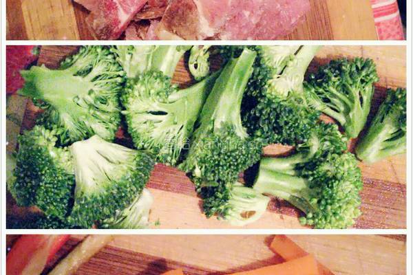 西蓝花瘦肉粥的做法图解1