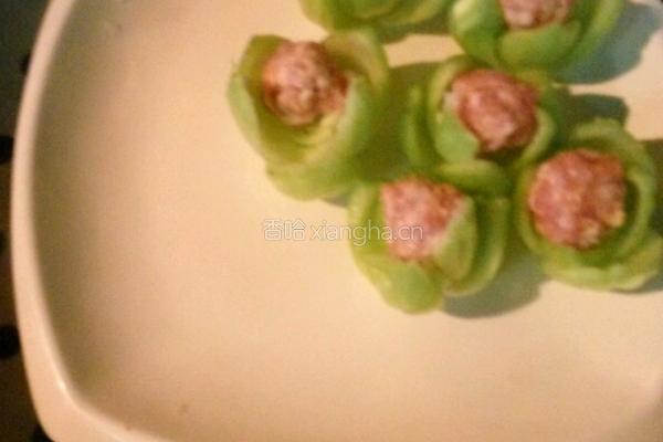 玲珑剔透(青菜酿肉丸)的做法图解8