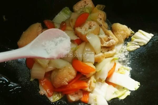 油豆腐炒白菜的做法图解12