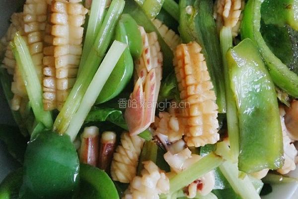 青椒芹菜鱿鱼的做法图解5