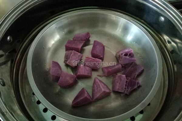 牛奶紫薯米糊的做法图解1