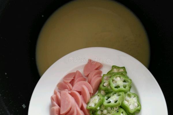 秋葵玉米汁焖饭的做法图解5