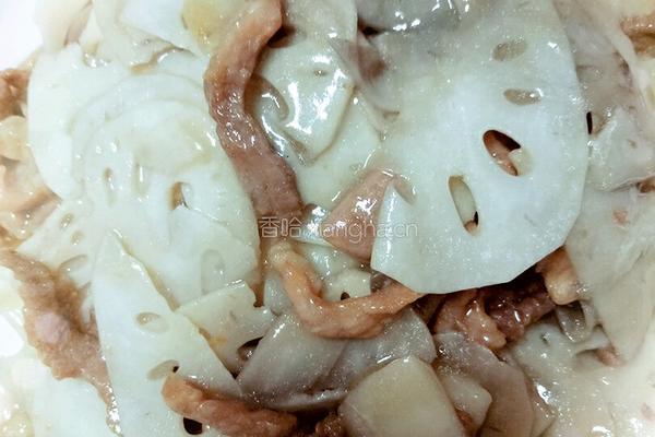 肉丝炒莲藕的做法图解8