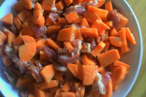 胡萝卜蒸肉的做法图解7
