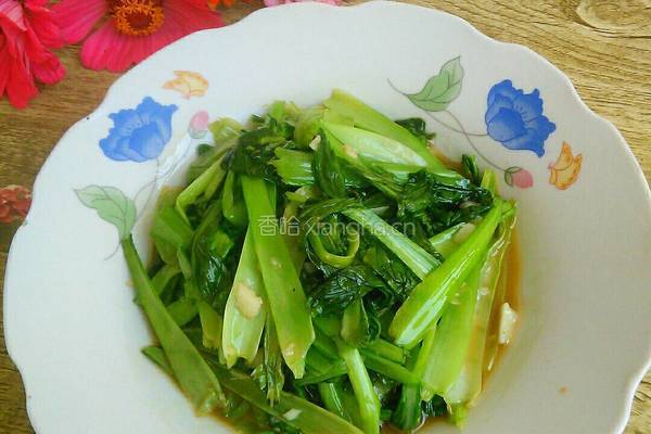 清炒油菜的做法图解8