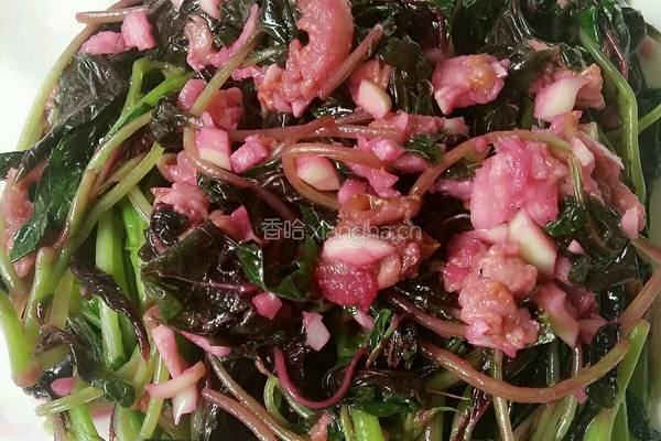 蒜蓉猪油渣炒汉菜