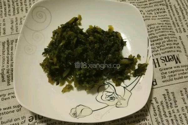 雪菜炒绿豆芽的做法图解3