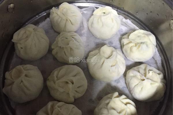 萝卜茎叶素馅包子的做法图解5