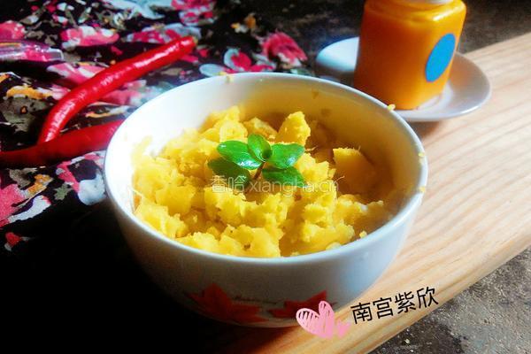 橙香红薯泥的做法图解5