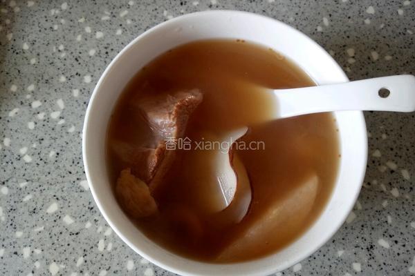 无花果雪梨海底椰煲瘦肉的做法图解2