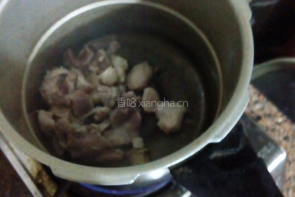 肉炖干豆角的做法图解5