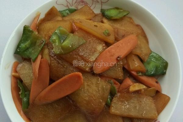 火腿炒冬瓜