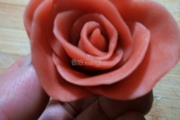 面塑玫瑰花的做法图解5