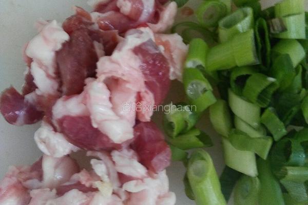 江豆炒肉的做法图解2