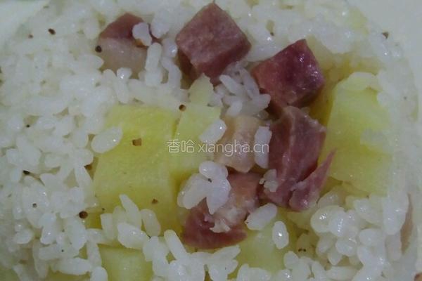 火腿洋芋焖饭的做法图解11
