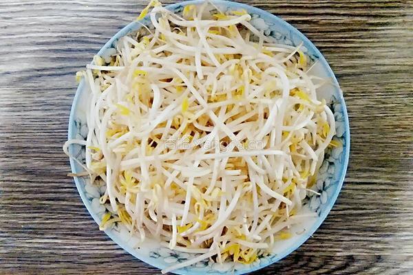 绿豆芽炒肉的做法图解1