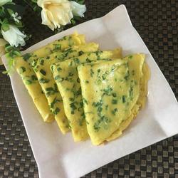 香菜葱花鸡蛋饼的做法[图]