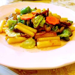 酱肉炒年糕