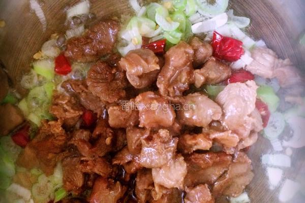 豆角炒肉的做法图解4