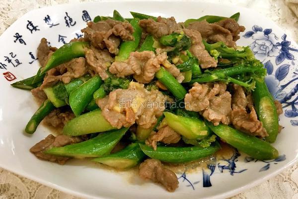 芥兰炒牛肉的做法图解7