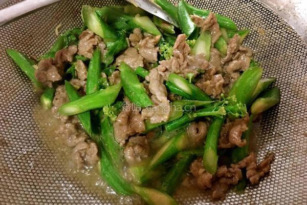 芥兰炒牛肉的做法图解6